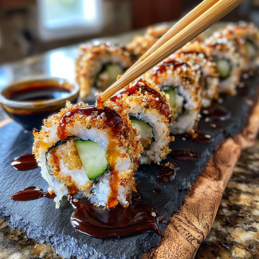 Crunchy Cucumber Sushi Rolls