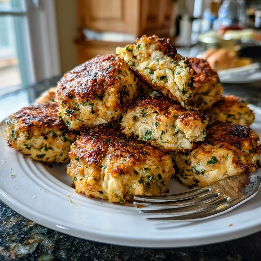 Baked Salmon Cakes with Greens
