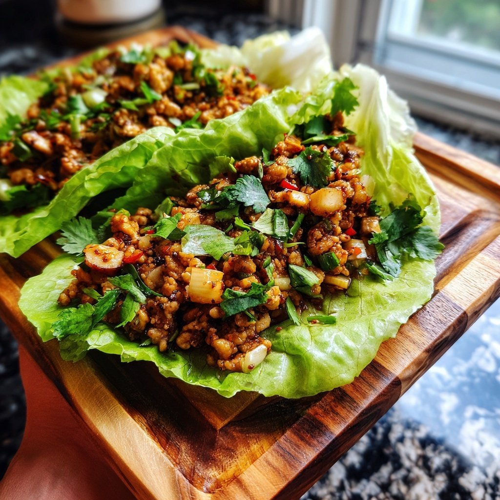 Thai Chicken Lettuce Wraps