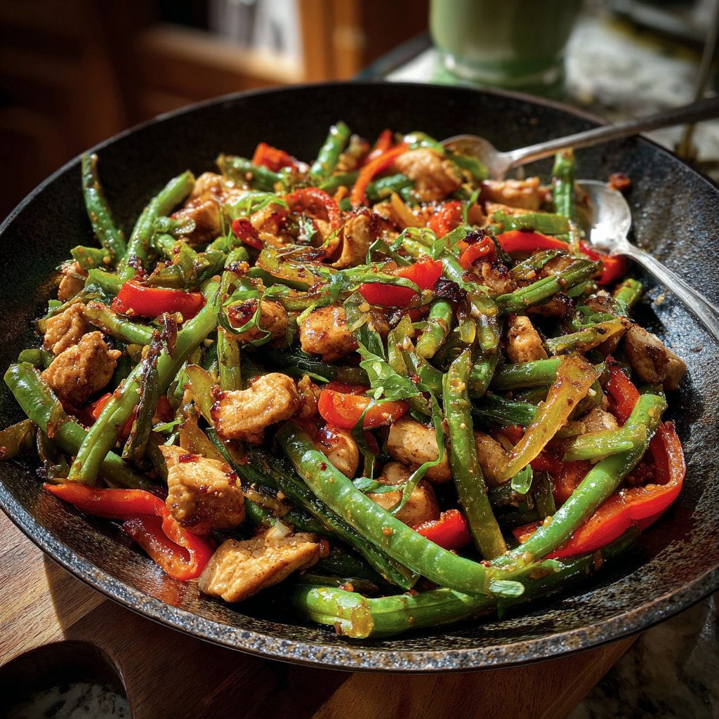 Spring Green Bean Turkey Stir-Fry