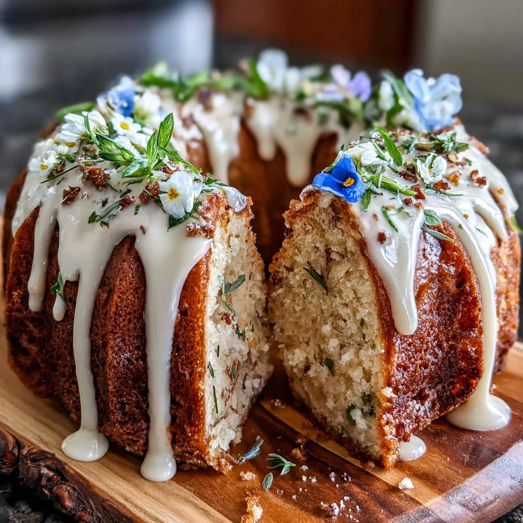 Spring Flower Bundt Cake